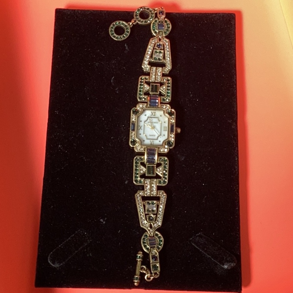 Gold and Green Vintage Heidi Daus Watch